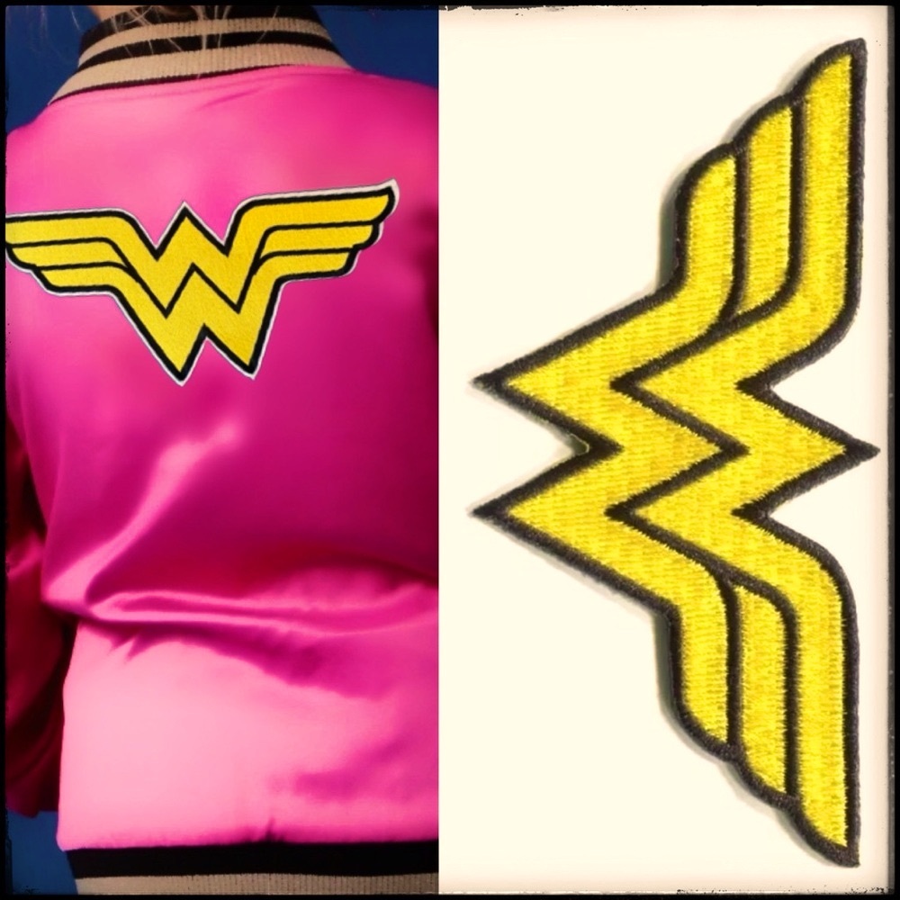 NWOT DC Comics Wonder Woman Yellow Chest Logo 12" Wide Embroidered Jacket Patch